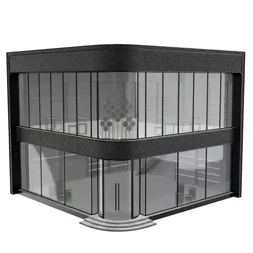 Dubai Cloth Shop Store Boutique Low-poly 3D model 6