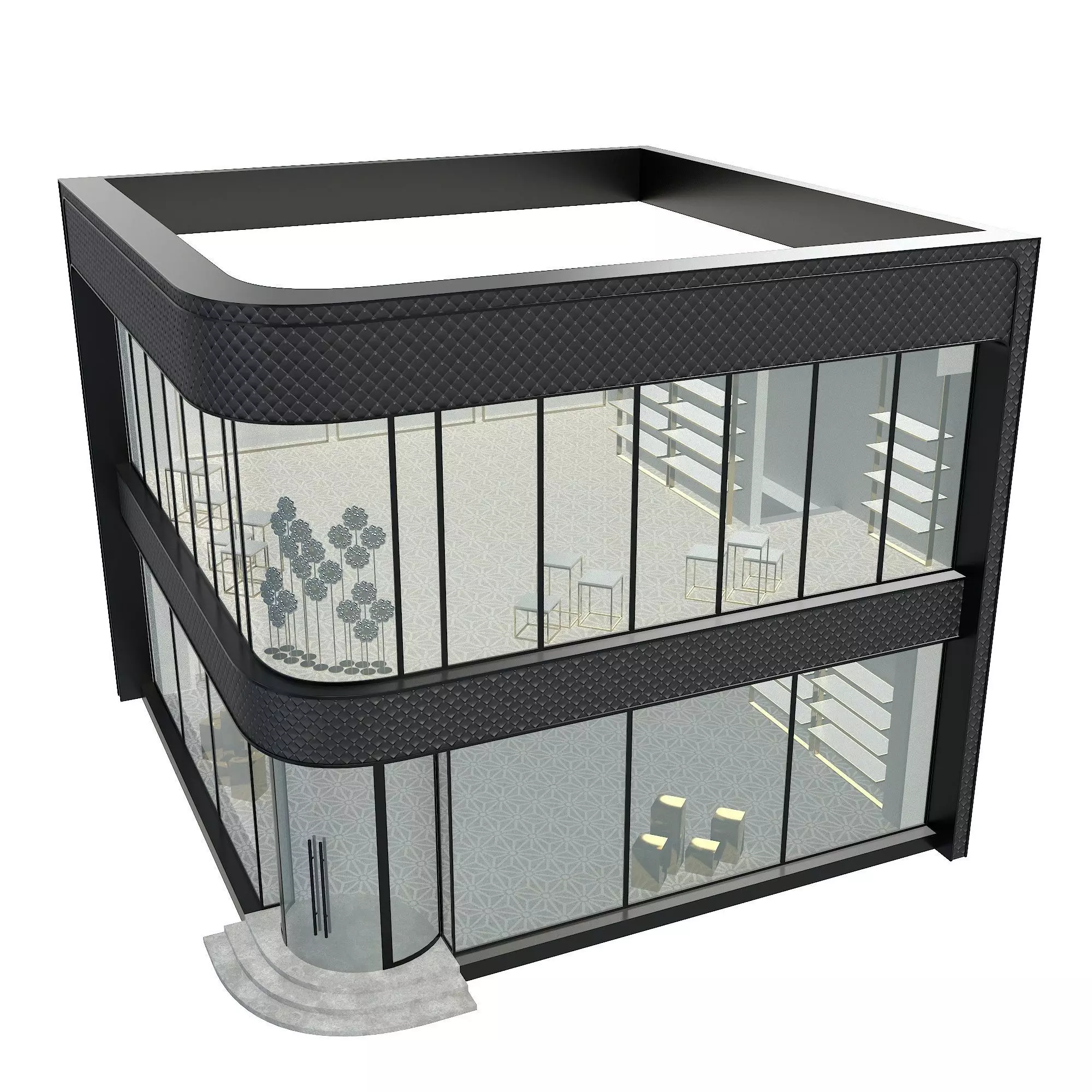 Dubai Cloth Shop Store Boutique Low-poly 3D model_11