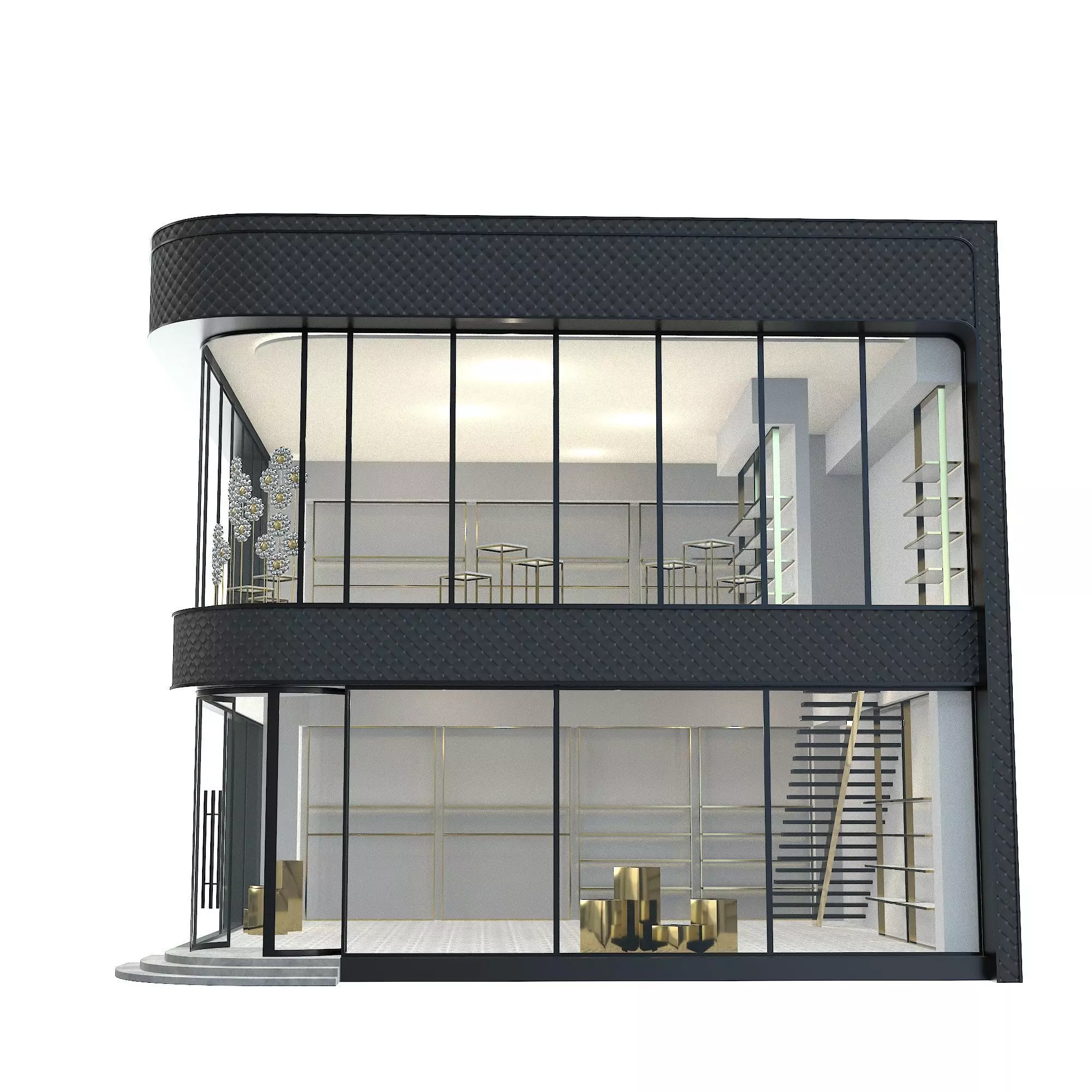 Dubai Cloth Shop Store Boutique Low-poly 3D model_2