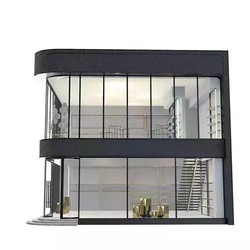 Dubai Cloth Shop Store Boutique Low-poly 3D model 3