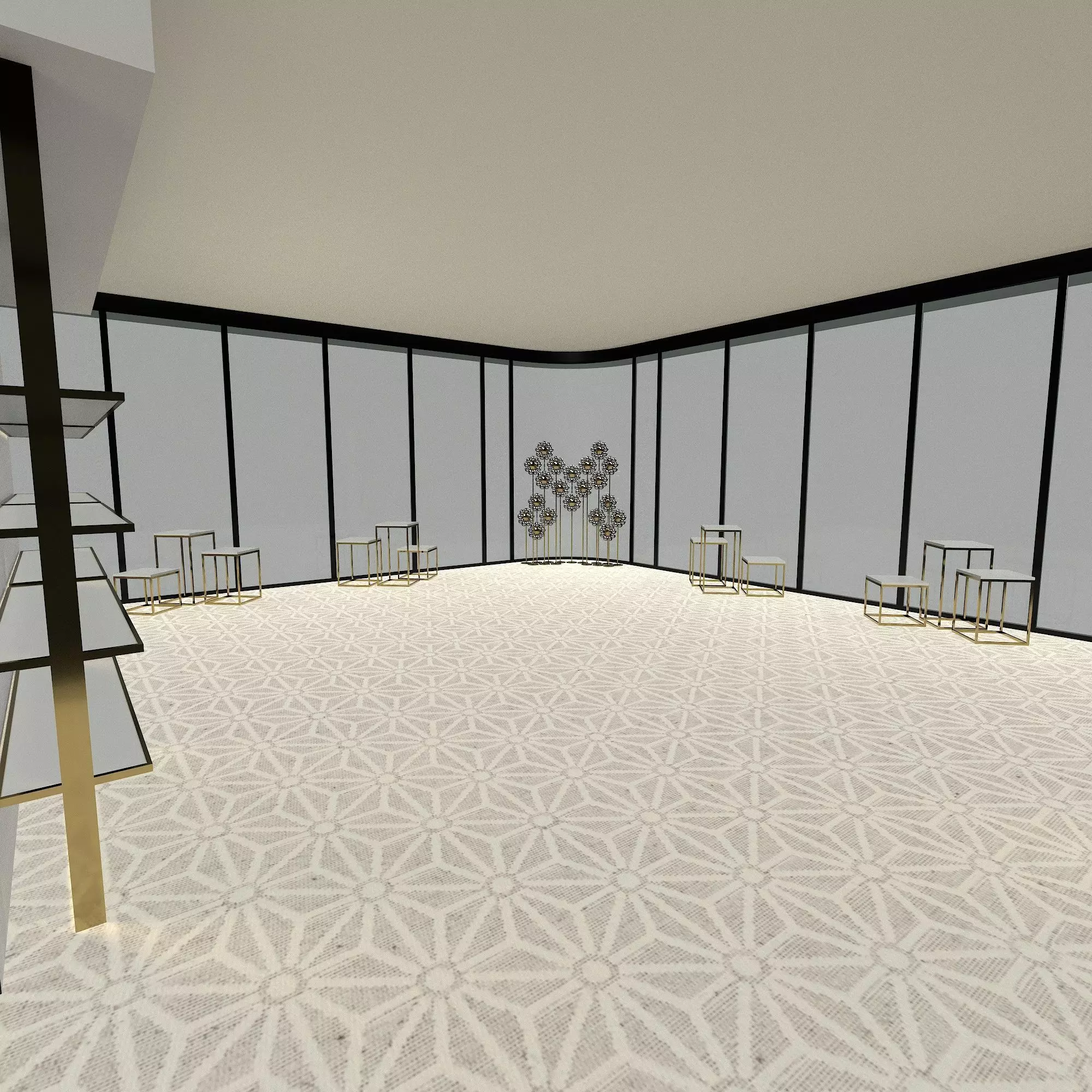 Dubai Cloth Shop Store Boutique Low-poly 3D model_8