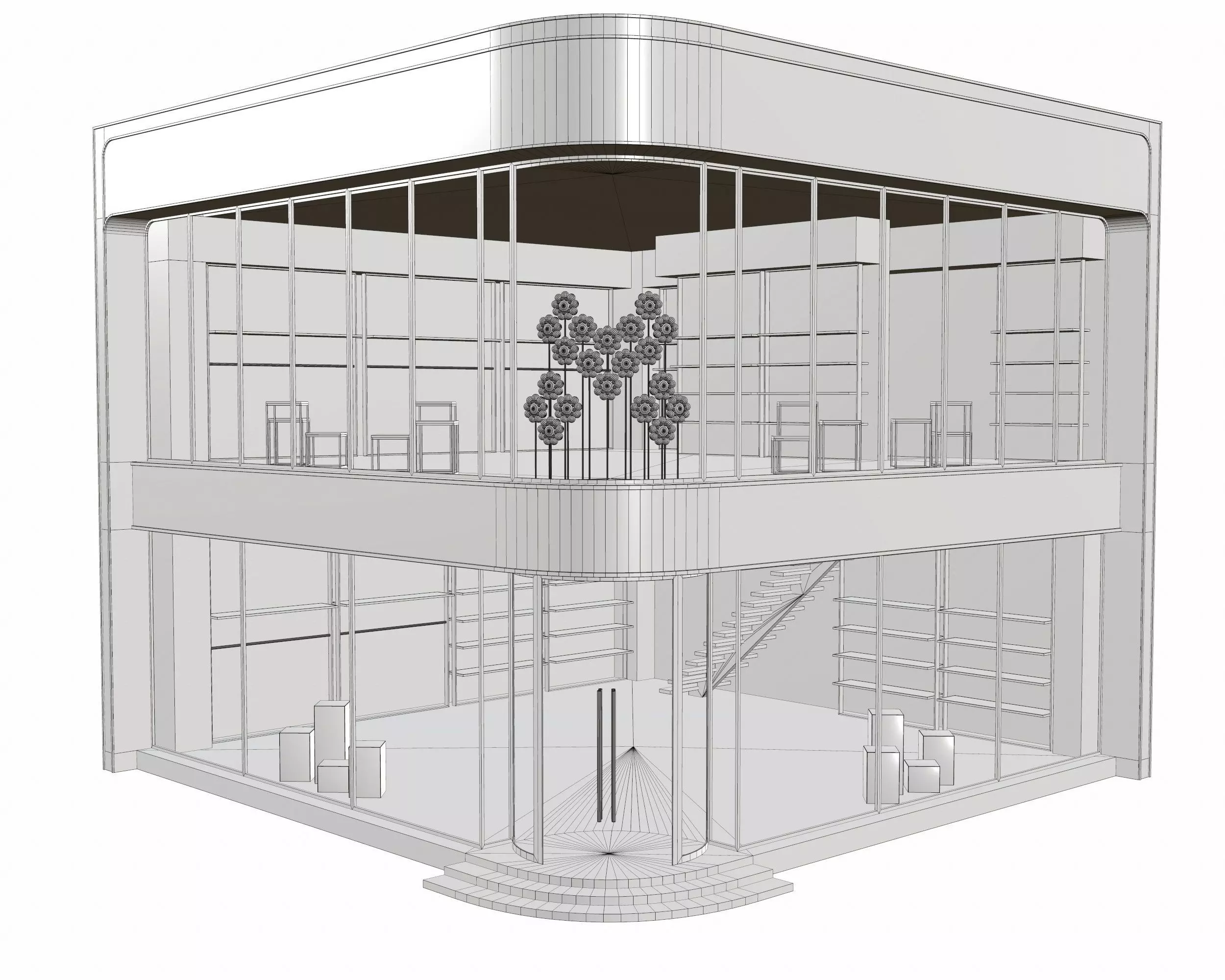 Dubai Cloth Shop Store Boutique Low-poly 3D model_15