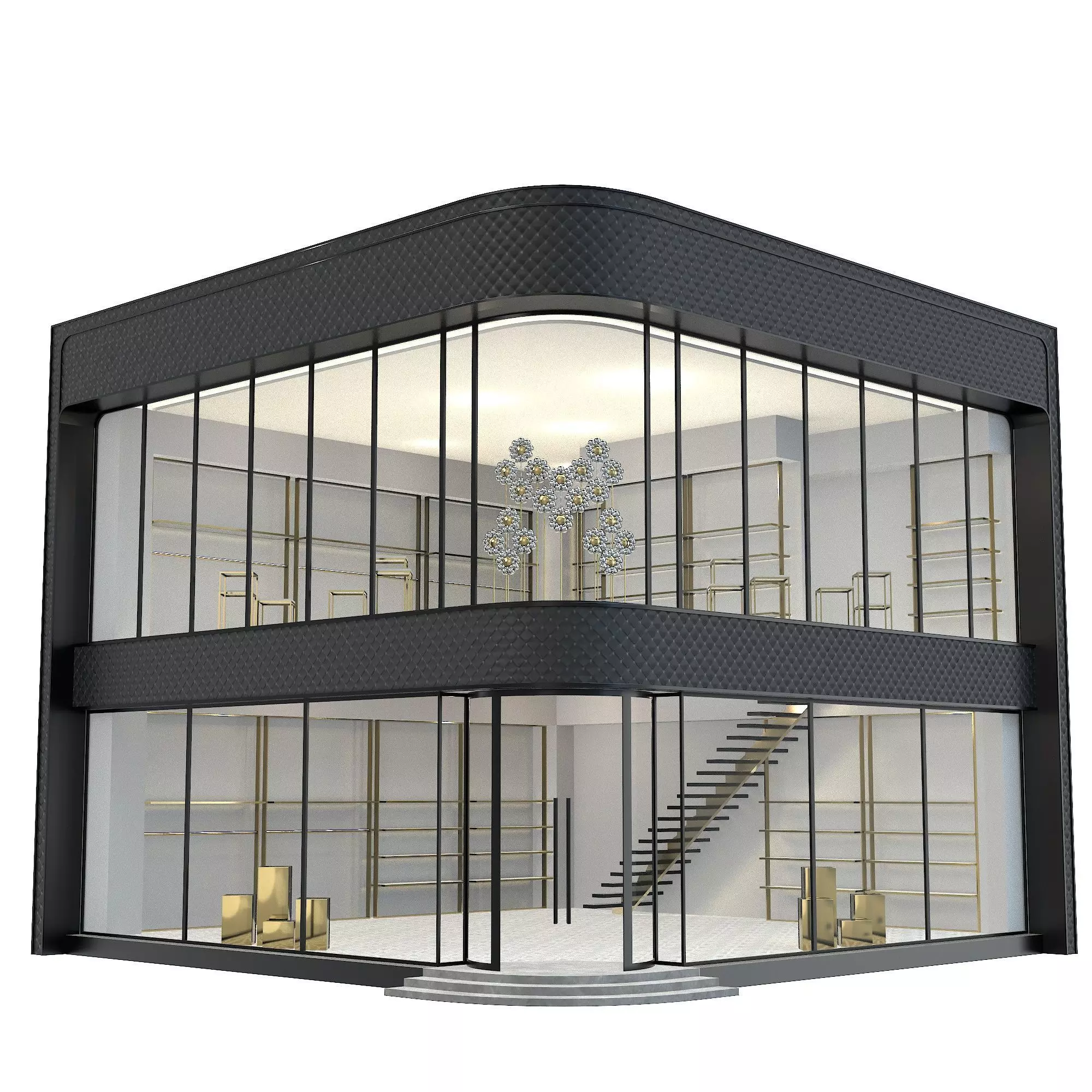 Dubai Cloth Shop Store Boutique Low-poly 3D model_9