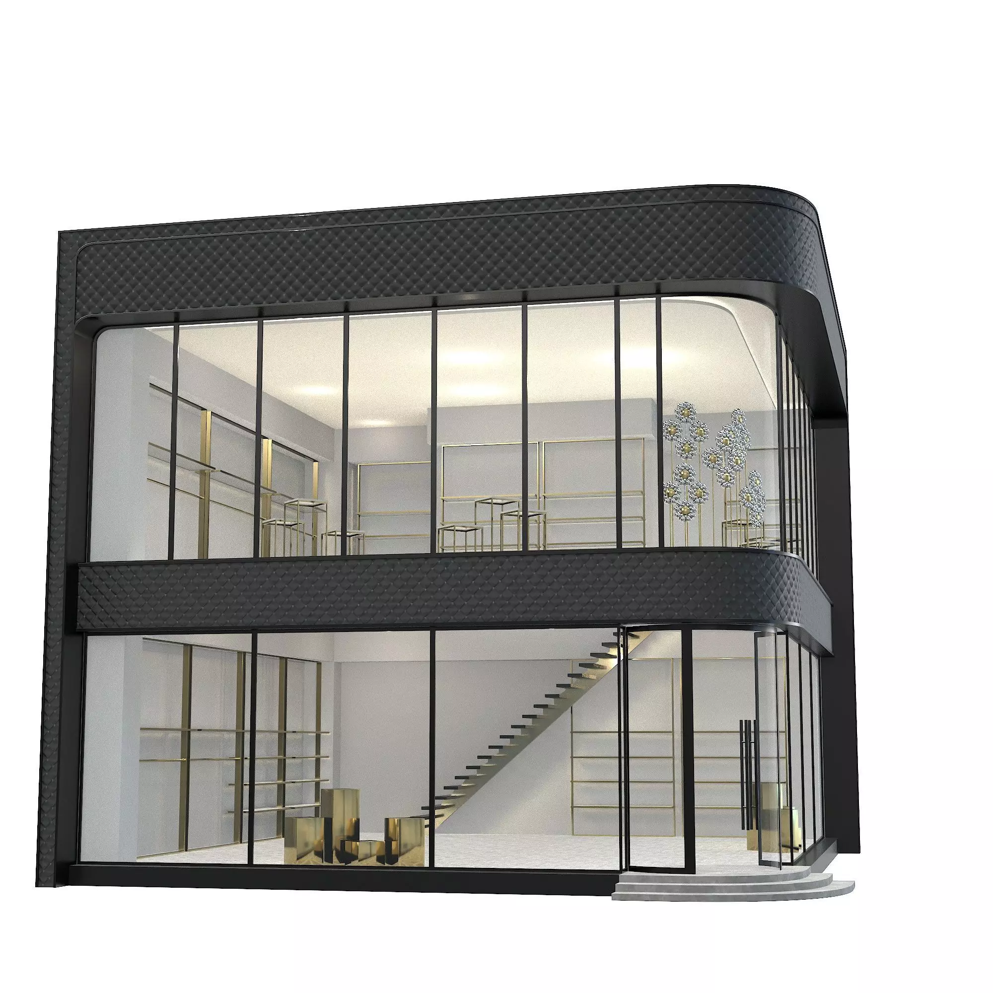 Dubai Cloth Shop Store Boutique Low-poly 3D model_3