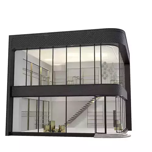 Dubai Cloth Shop Store Boutique Low-poly 3D model 4