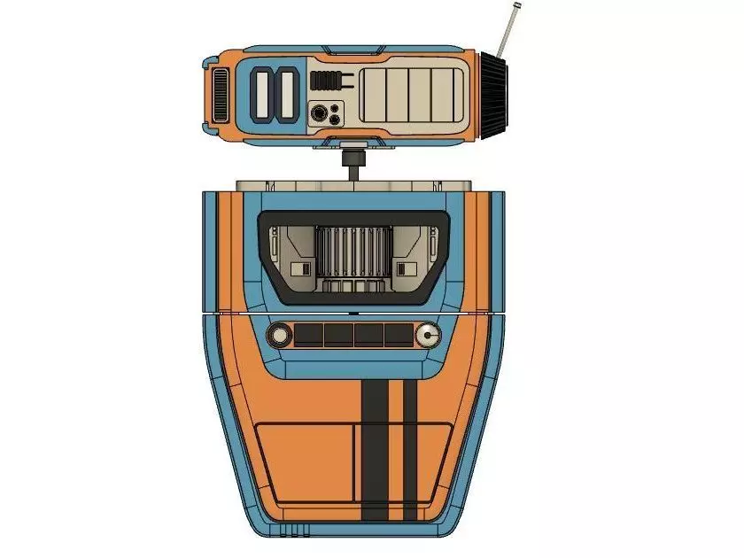 Pip Droid and Head Docking Station from Star Wars The Acolyte 3D print model_2