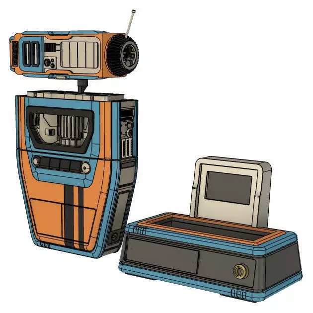 Pip Droid and Docking Station from Star Wars The Acolyte 3D print model