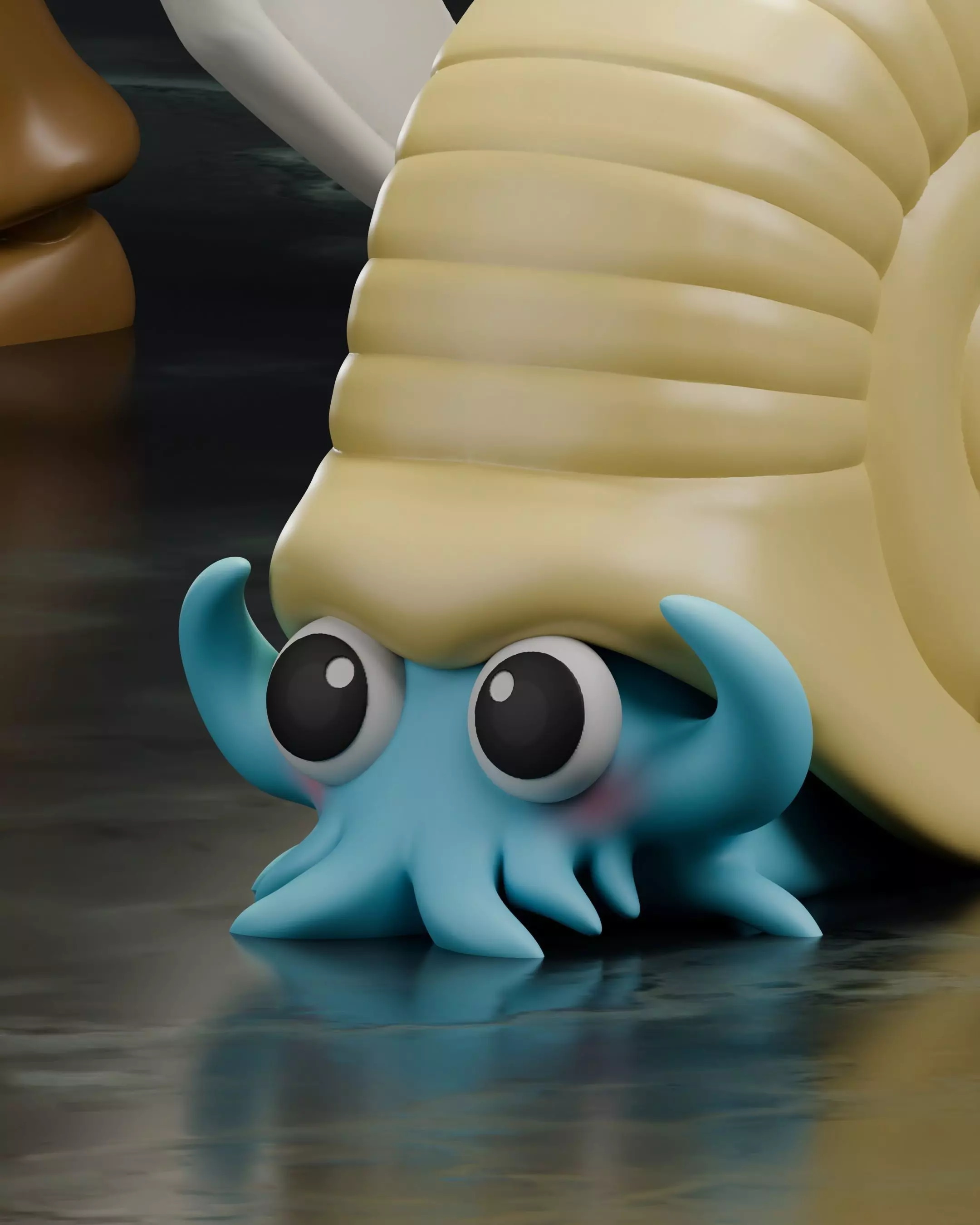 fossil pack  kabuto kabutops omanyte and omastar 3D print model_4