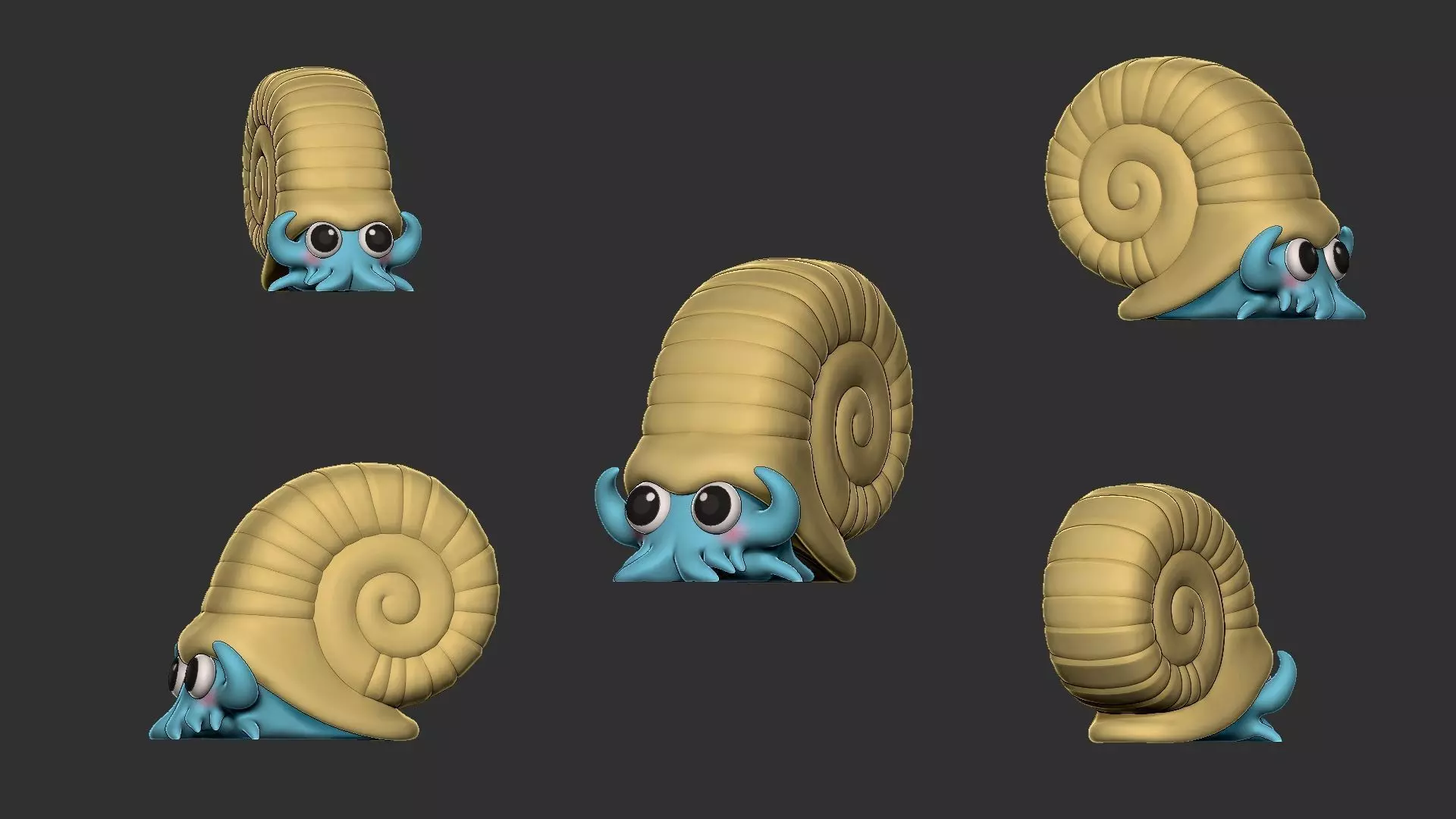 fossil pack  kabuto kabutops omanyte and omastar 3D print model_9