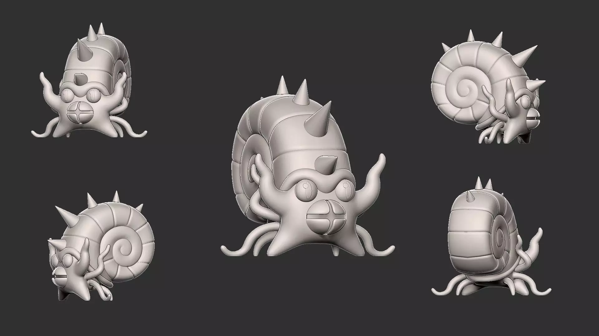 fossil pack  kabuto kabutops omanyte and omastar 3D print model_14