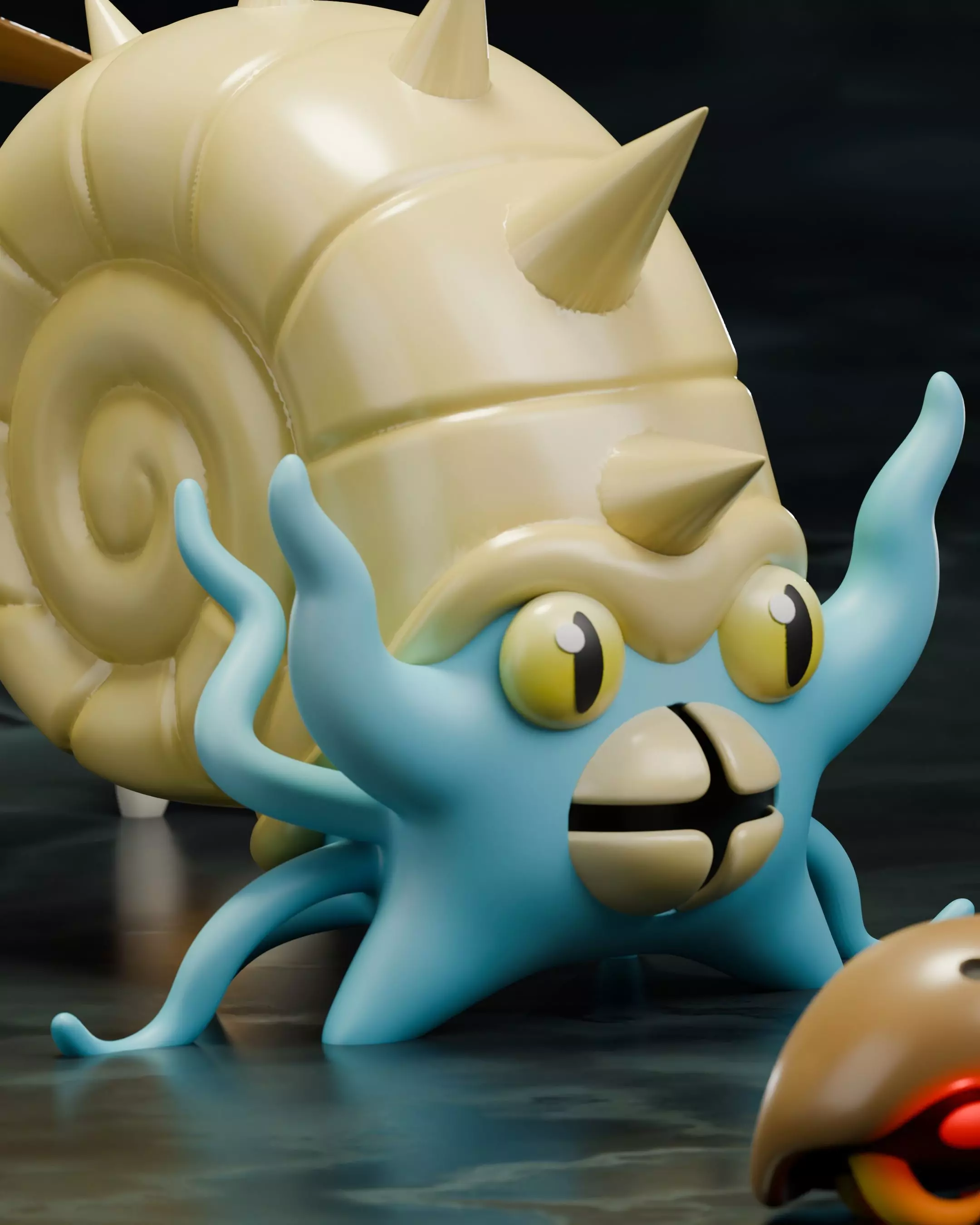 fossil pack  kabuto kabutops omanyte and omastar 3D print model_6