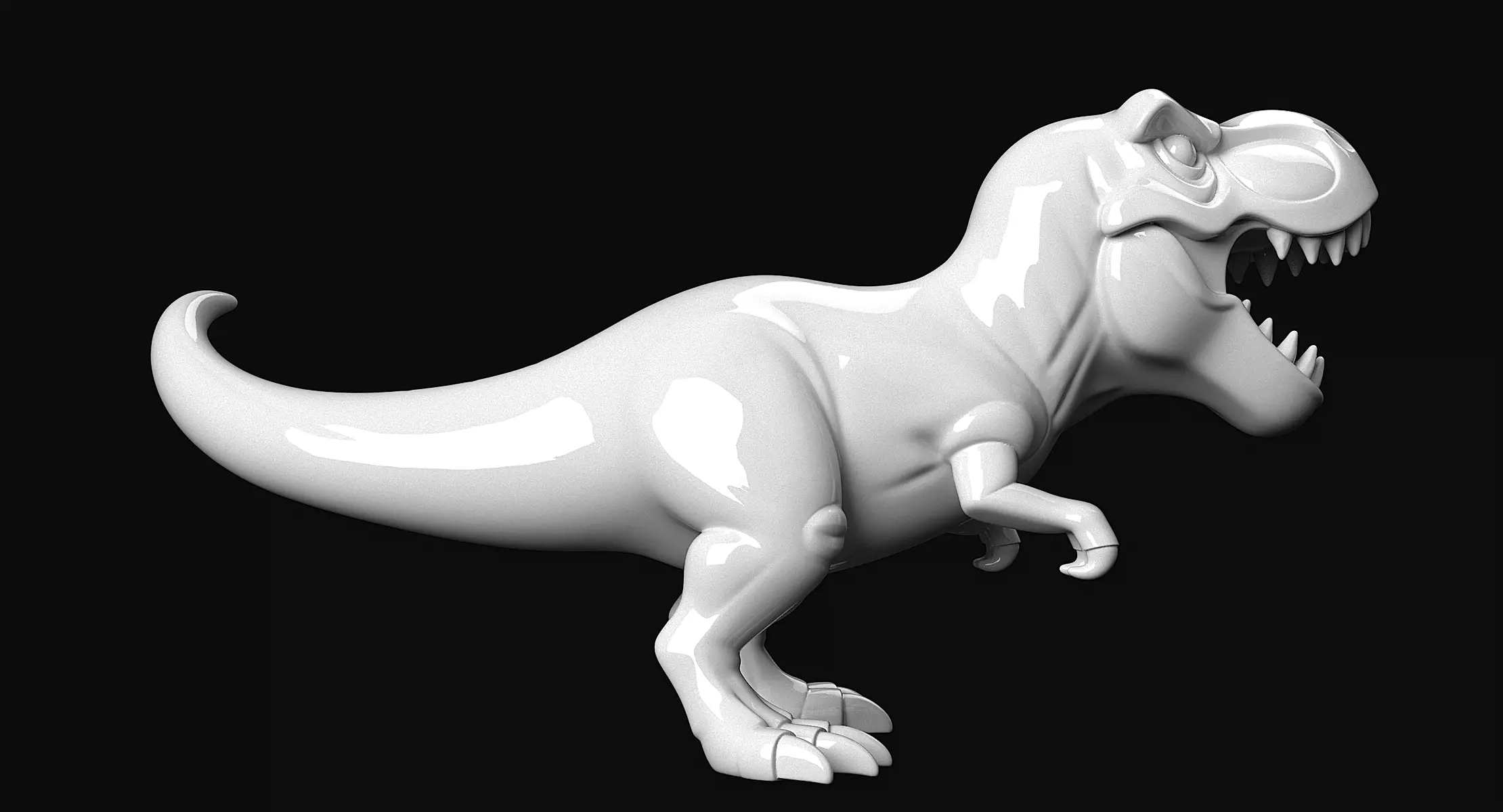 T-Rex Sculpture 3D print model_2