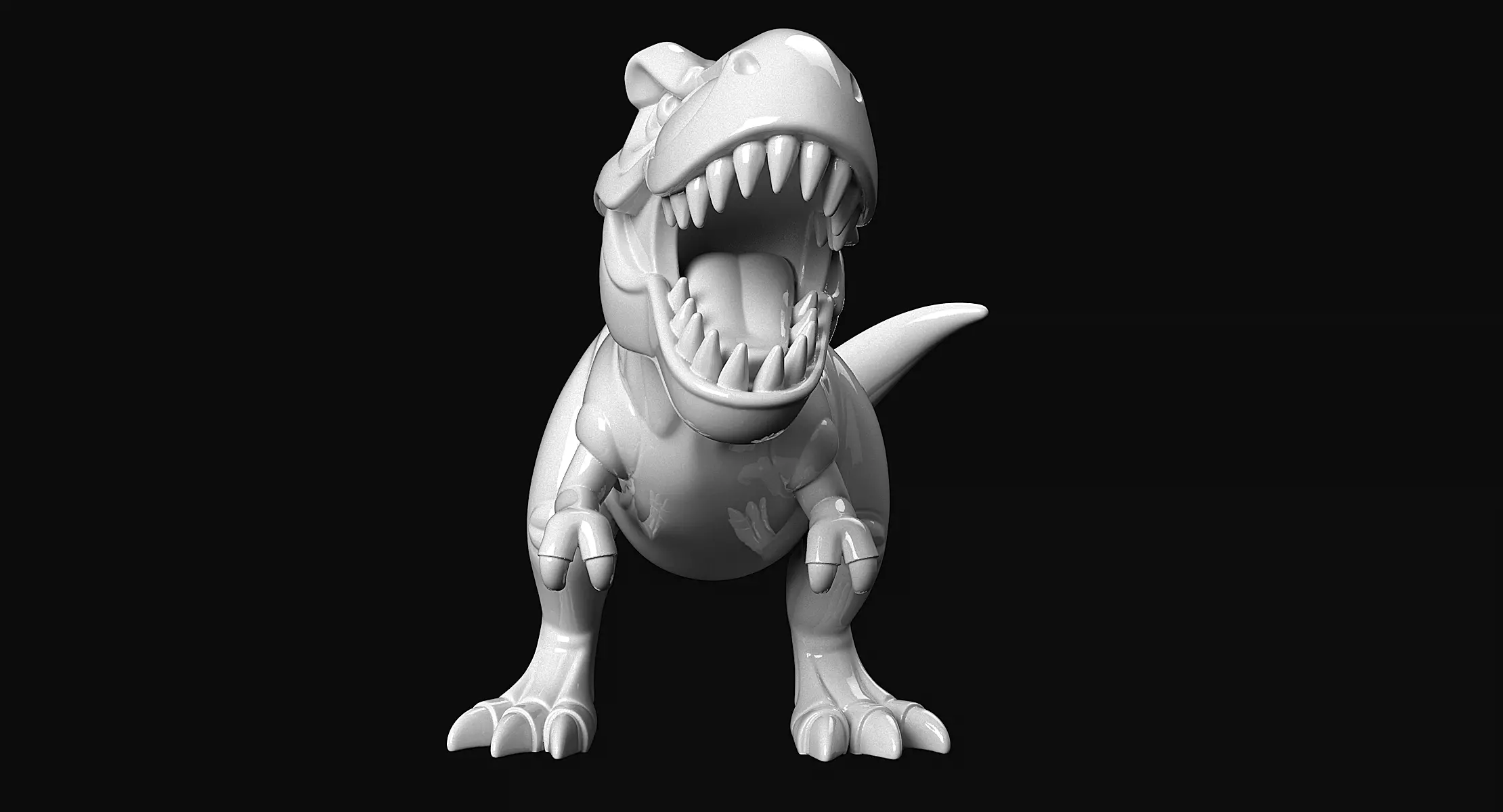 T-Rex Sculpture 3D print model_8