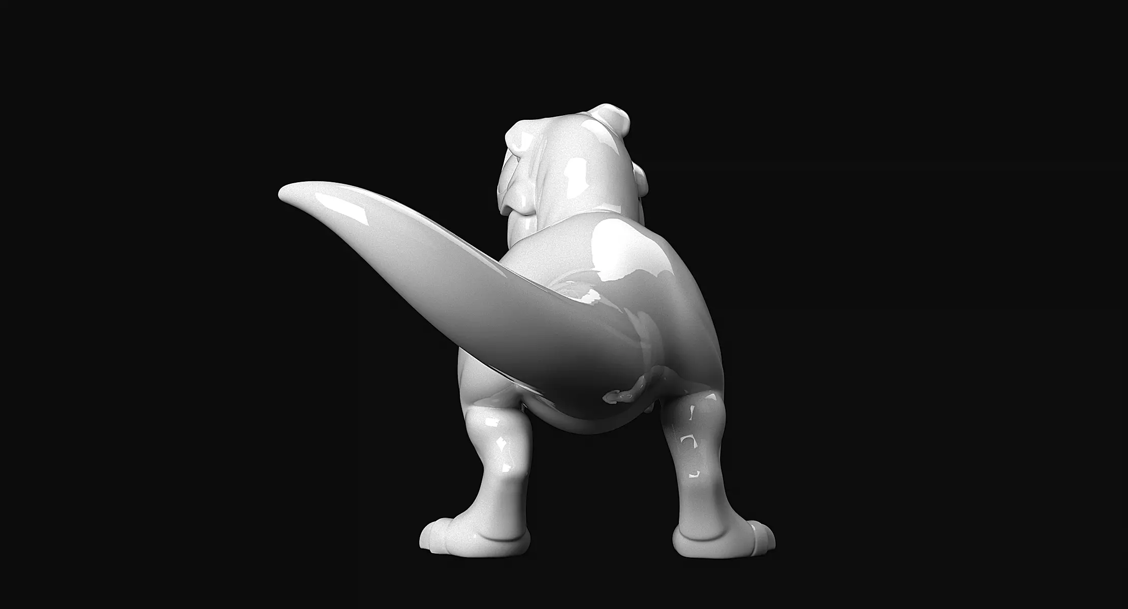T-Rex Sculpture 3D print model_4