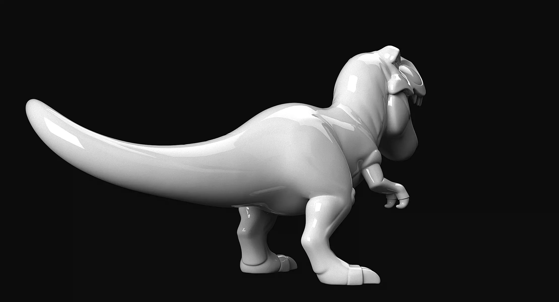 T-Rex Sculpture 3D print model_3