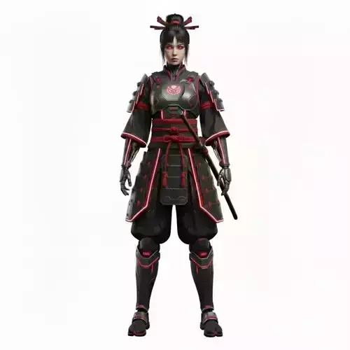modelo 3d samurai 