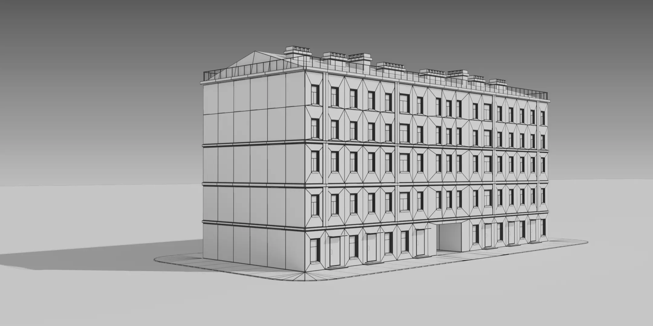 St-Petersburg Legacy vol 01 - Mid-Poly Classic Architecture Pack Low-poly 3D model_12