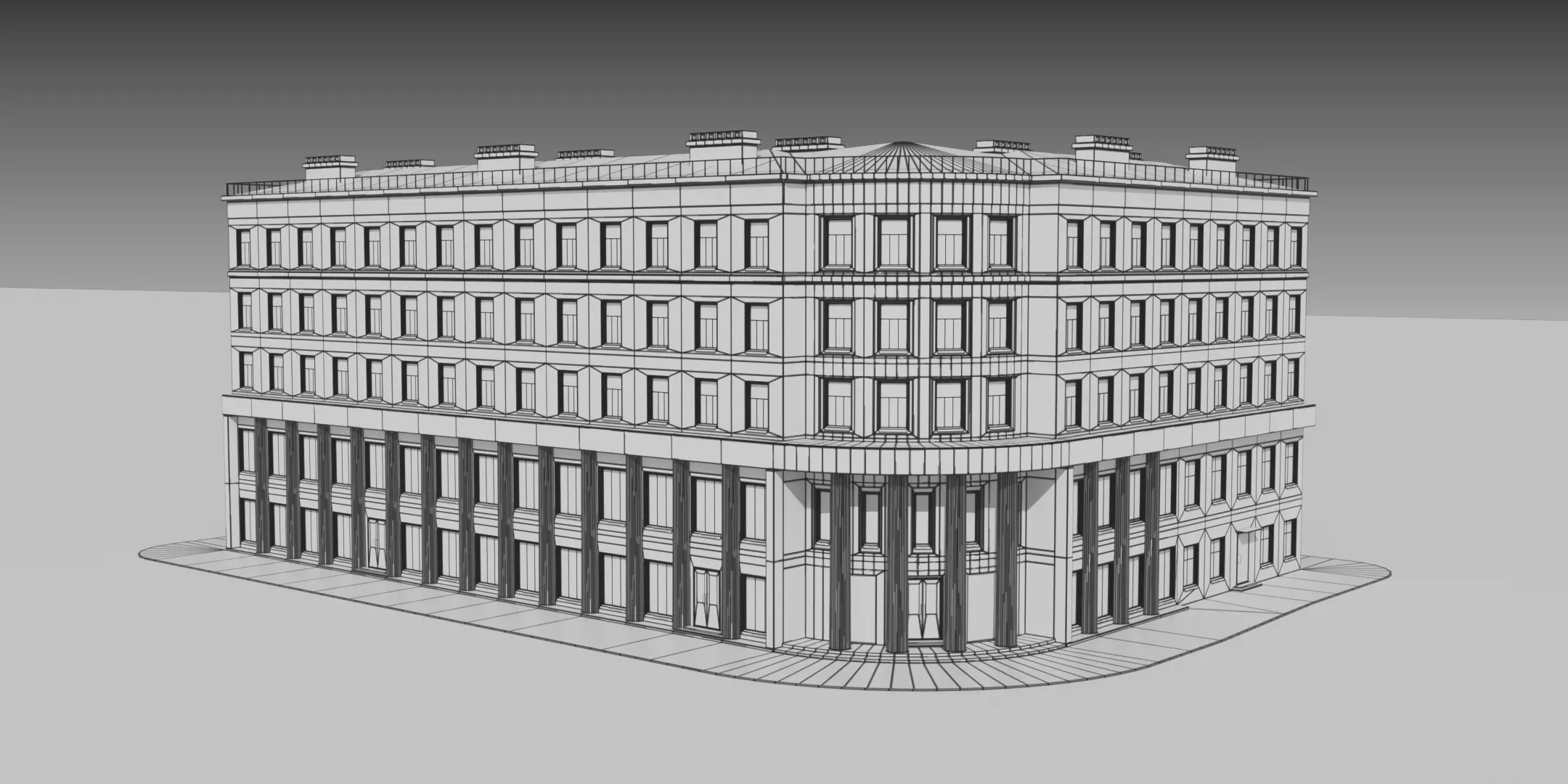St-Petersburg Legacy vol 01 - Mid-Poly Classic Architecture Pack Low-poly 3D model_13