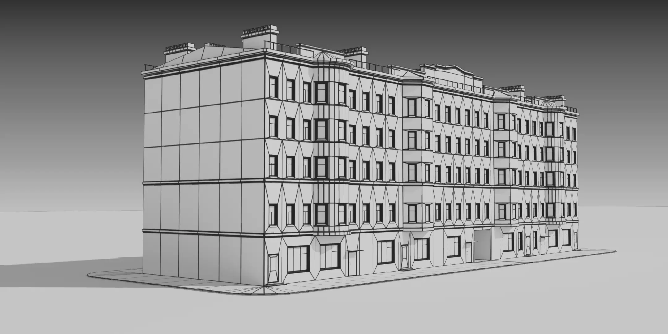 St-Petersburg Legacy vol 01 - Mid-Poly Classic Architecture Pack Low-poly 3D model_10