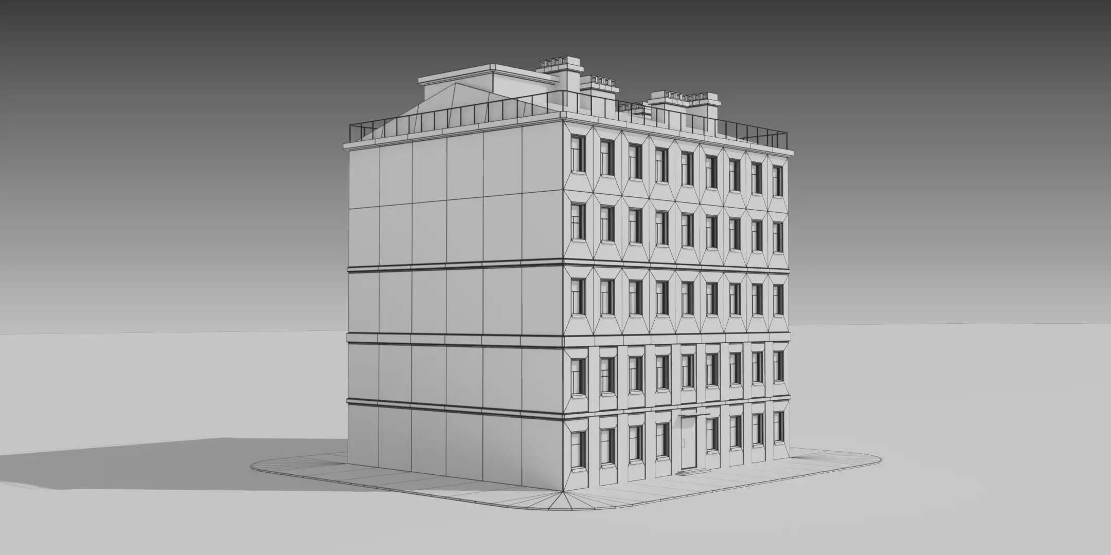 St-Petersburg Legacy vol 01 - Mid-Poly Classic Architecture Pack Low-poly 3D model_11