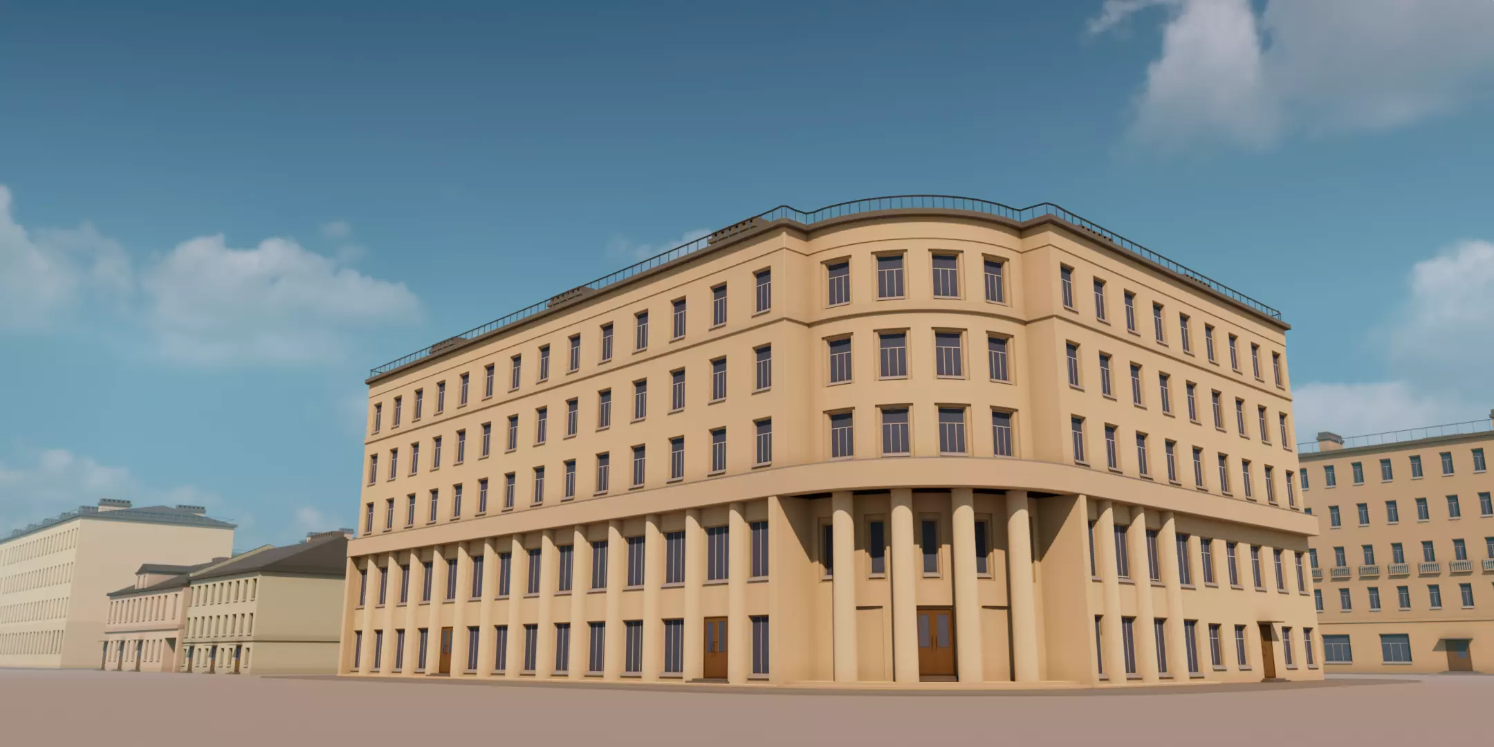 St-Petersburg Legacy vol 01 - Mid-Poly Classic Architecture Pack Low-poly 3D model_7