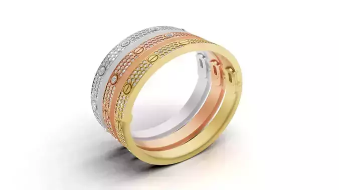 LOVE Bracelet Classic Model Paved