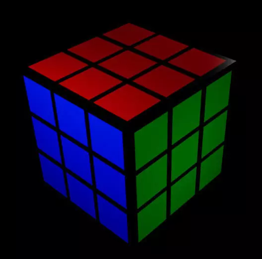 Rubik Cube Low-poly 3D model_0
