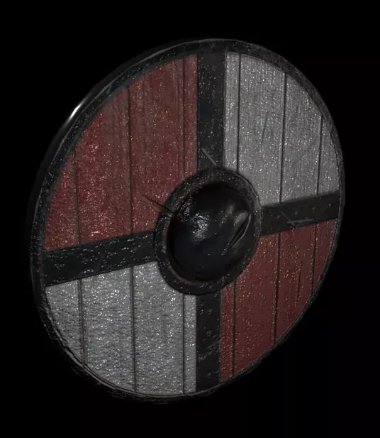 Barbarian Shield 3D model_0