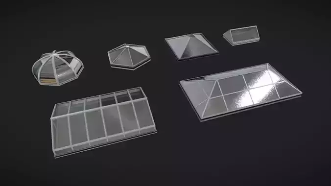 Skylights Low-poly 3D model