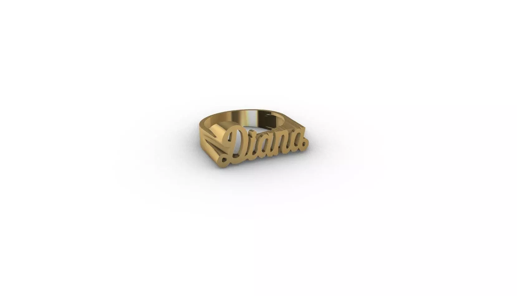 Anillo Nombre Diana 3D print model_5