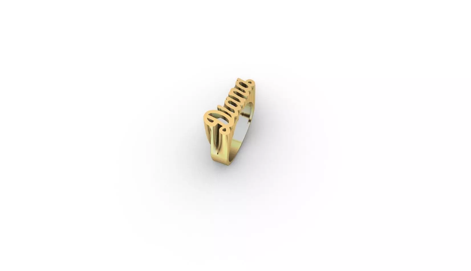 Anillo Nombre Diana 3D print model_3