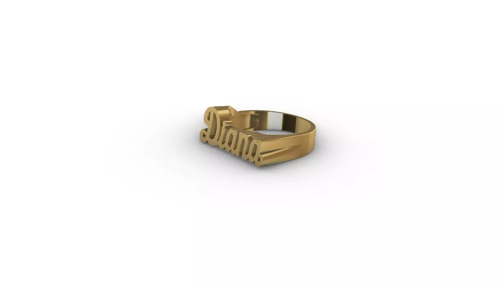 Anillo Nombre Diana 3D print model_6