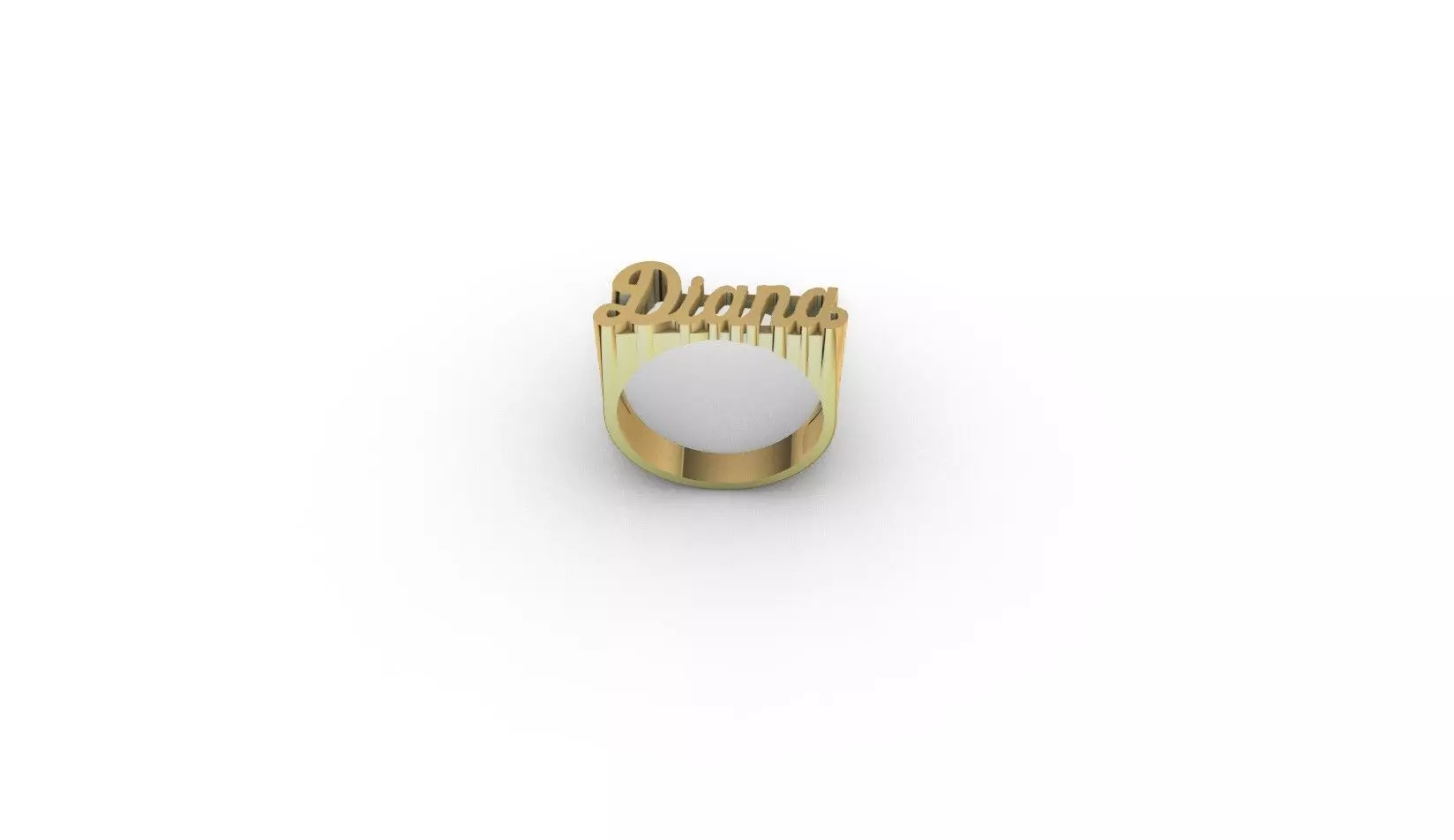 Anillo Nombre Diana 3D print model_1