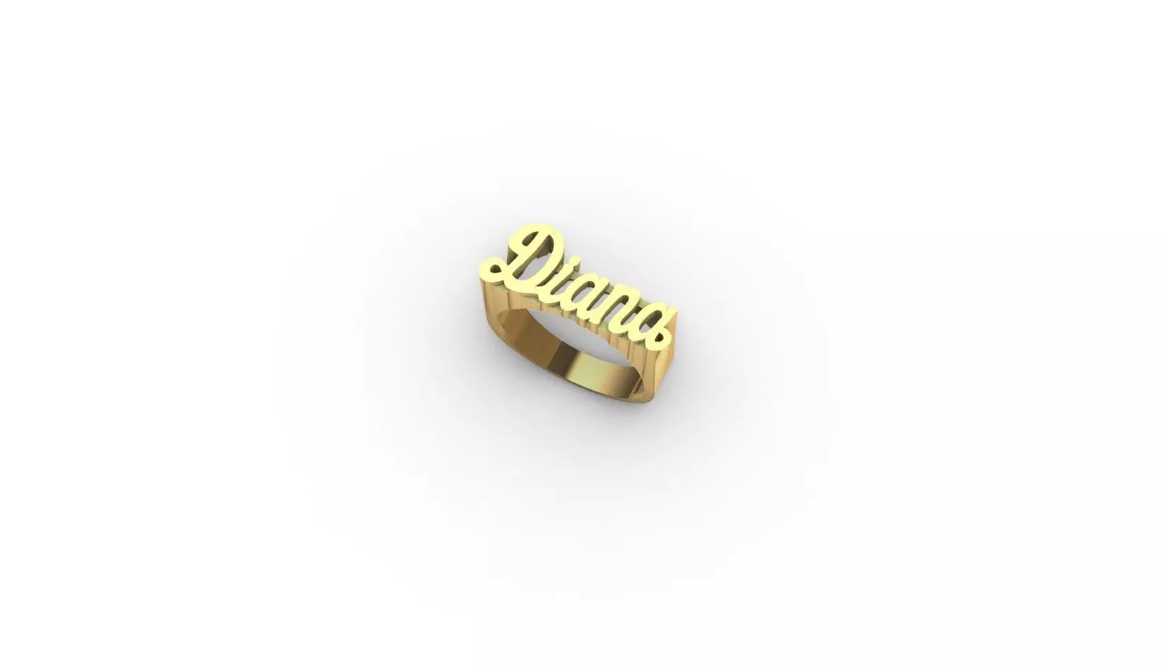 Anillo Nombre Diana 3D print model_0