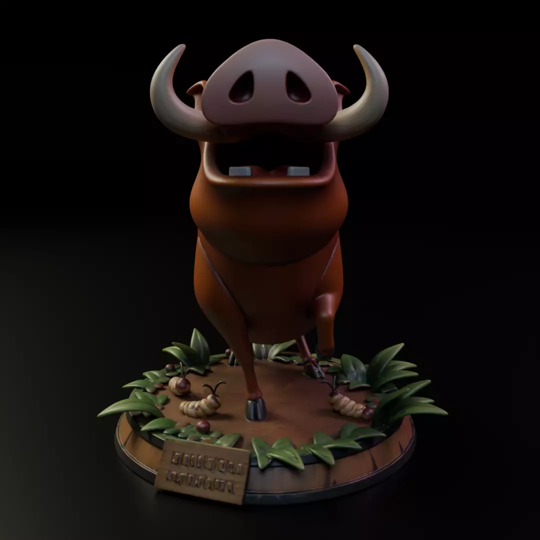 Pumbaa 3D print model_3