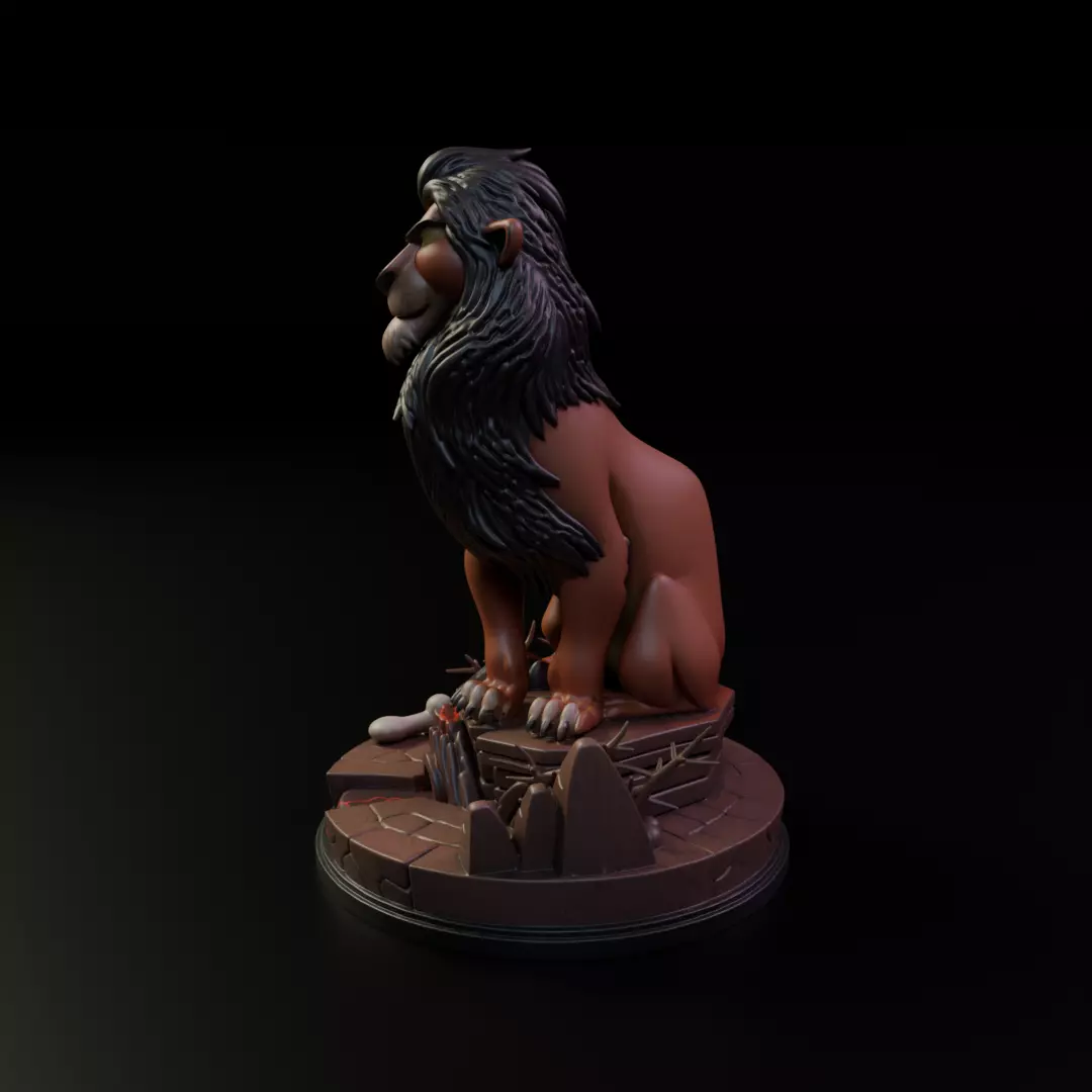 Scar lion king 3D print model_3