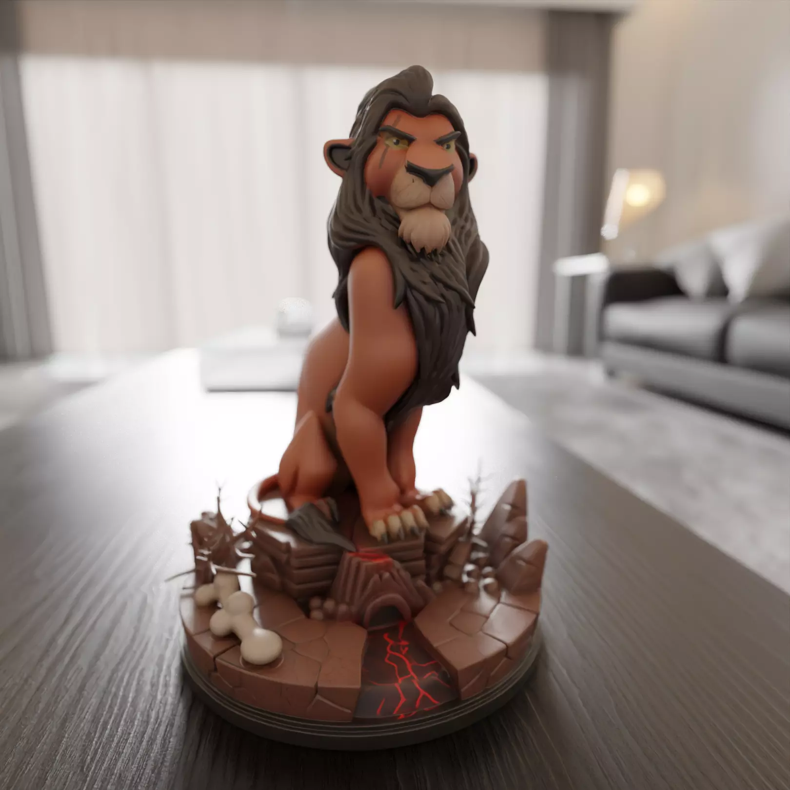 Scar lion king 3D print model_0