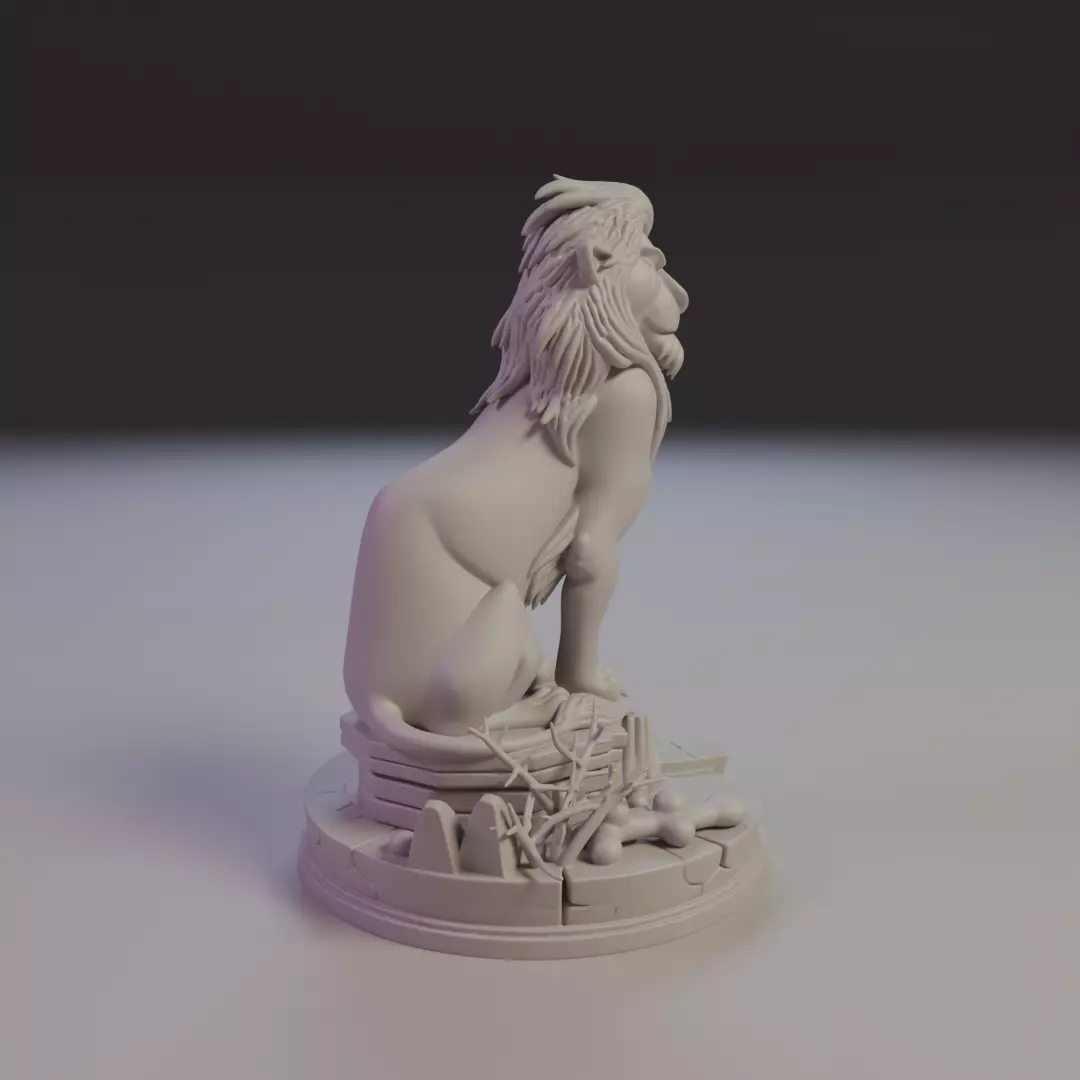 Scar lion king 3D print model_2