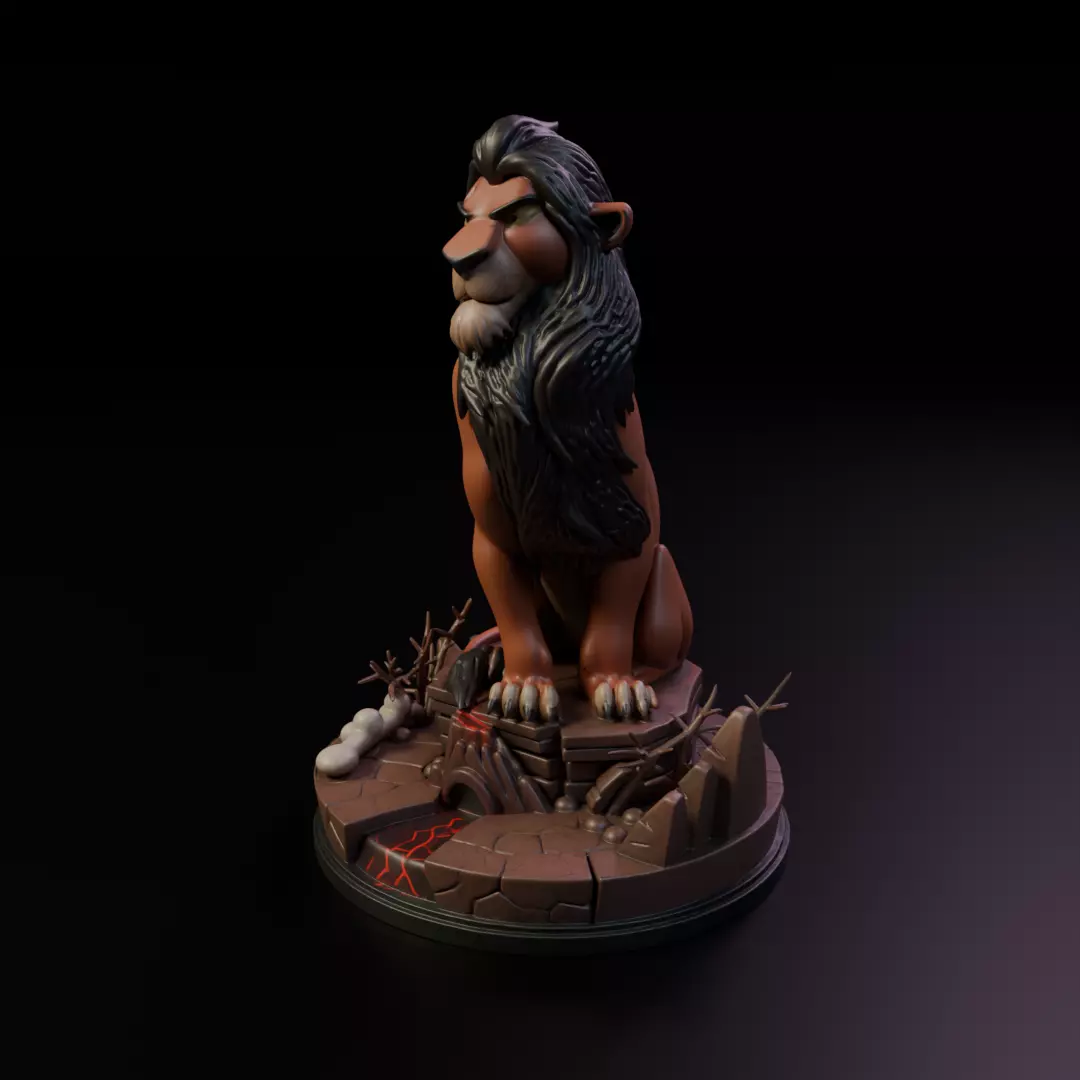 Scar lion king 3D print model_9
