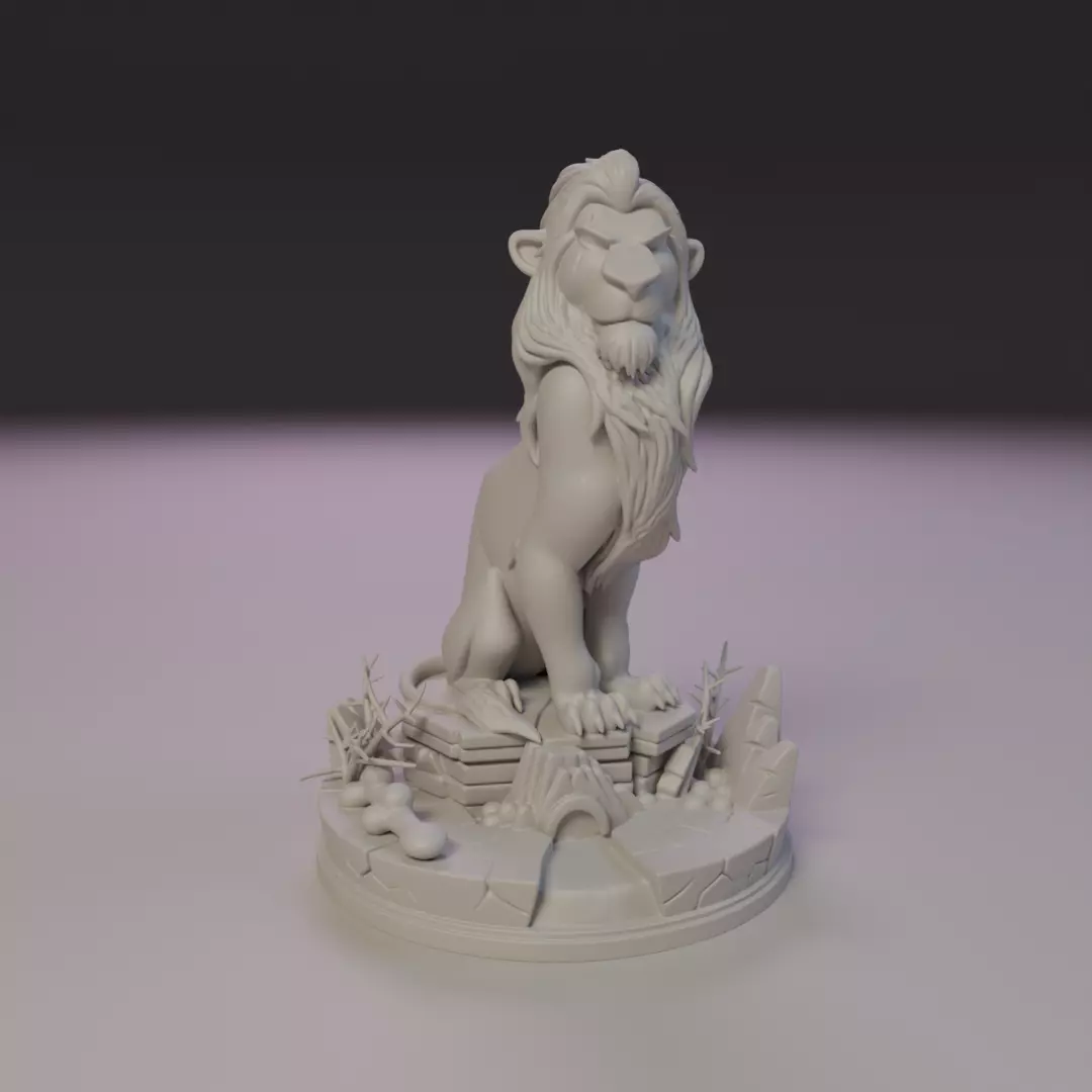 Scar lion king 3D print model_16