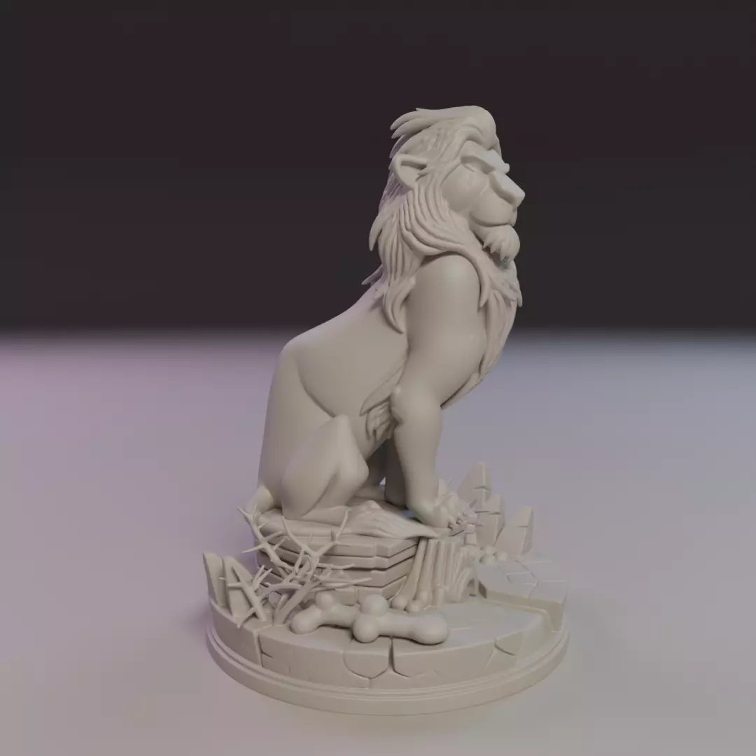 Scar lion king 3D print model_12