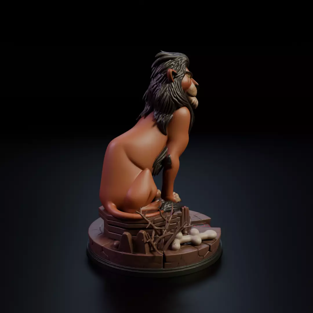 Scar lion king 3D print model_1