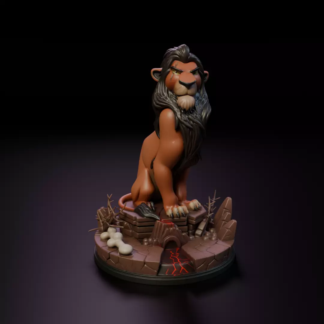 Scar lion king 3D print model_15