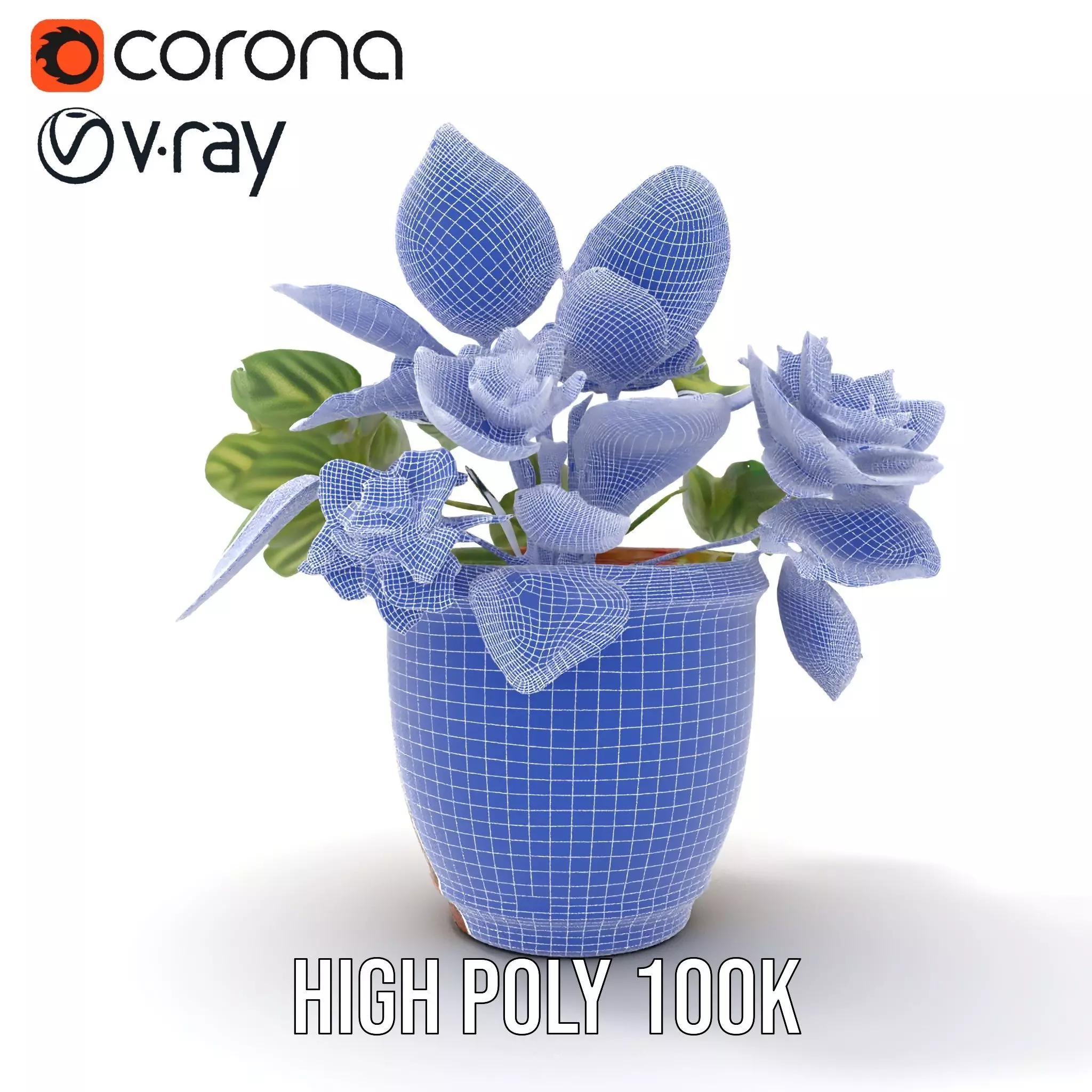 Decorative Potted Plant model pack Low-poly 3D model_32