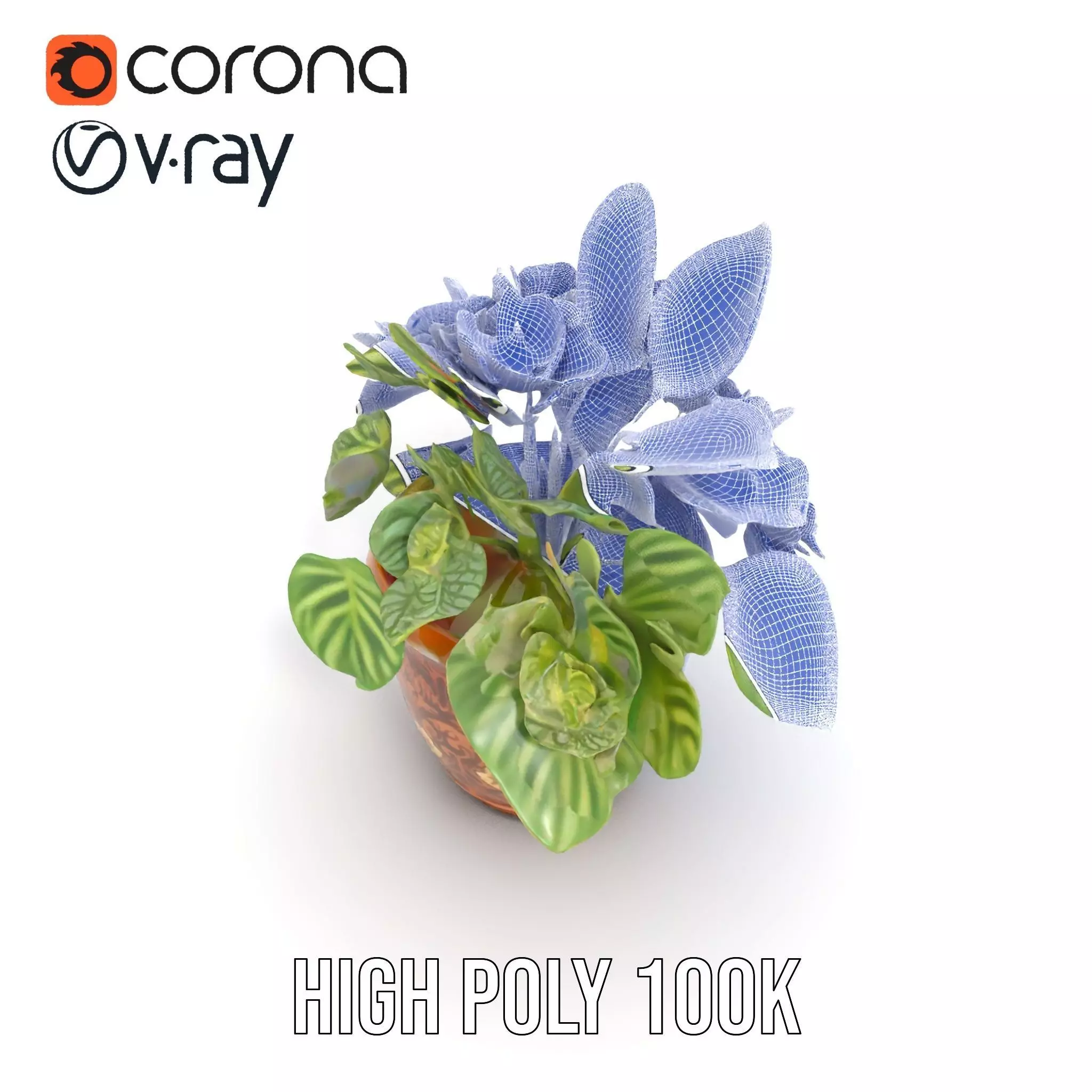 Decorative Potted Plant model pack Low-poly 3D model_31