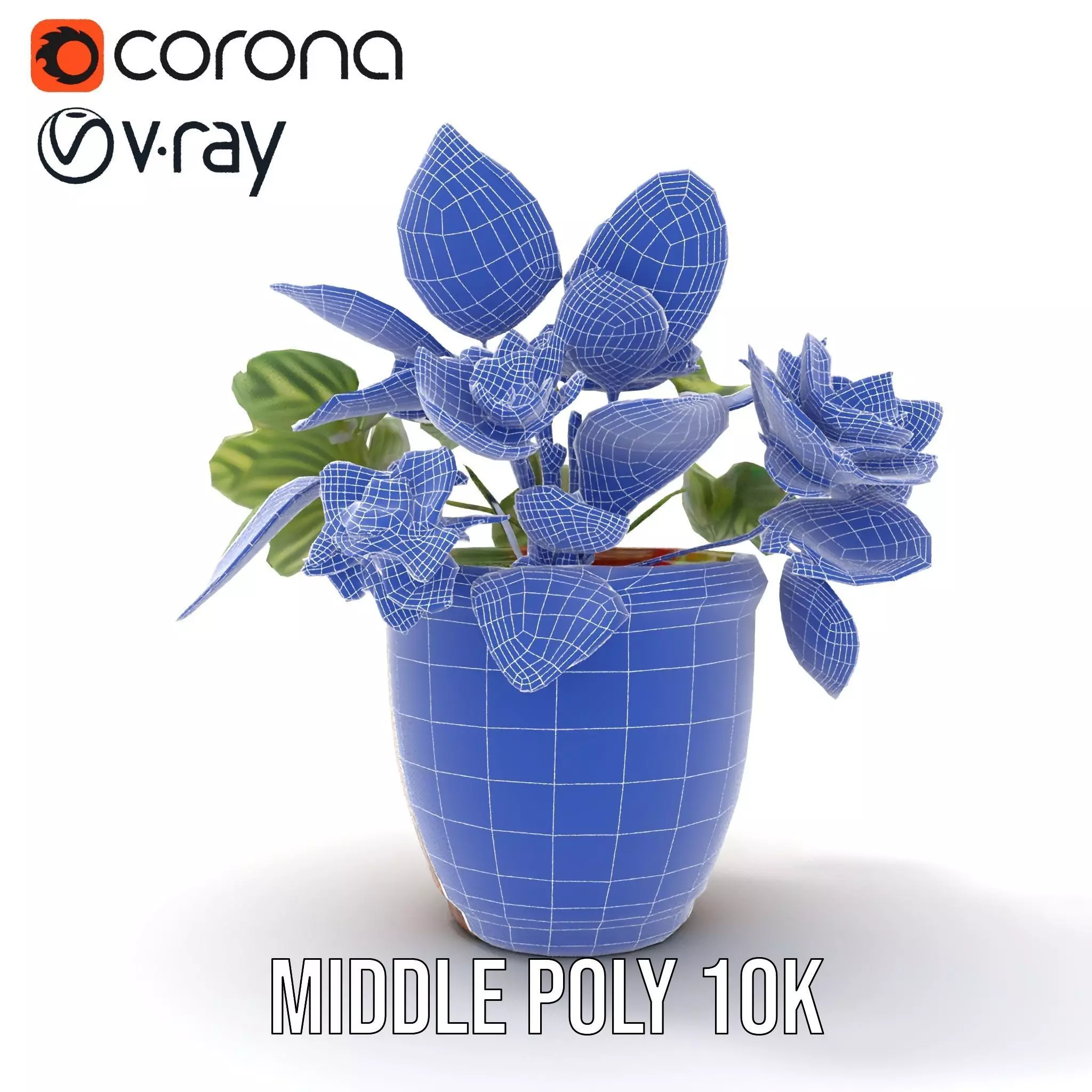 Decorative Potted Plant model pack Low-poly 3D model_29