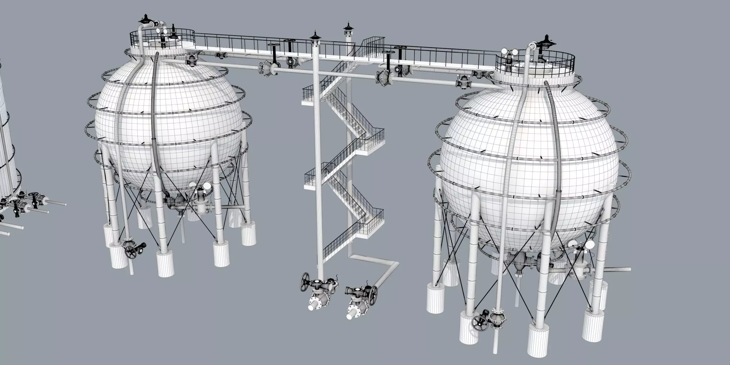 oil tanks 3D model_8