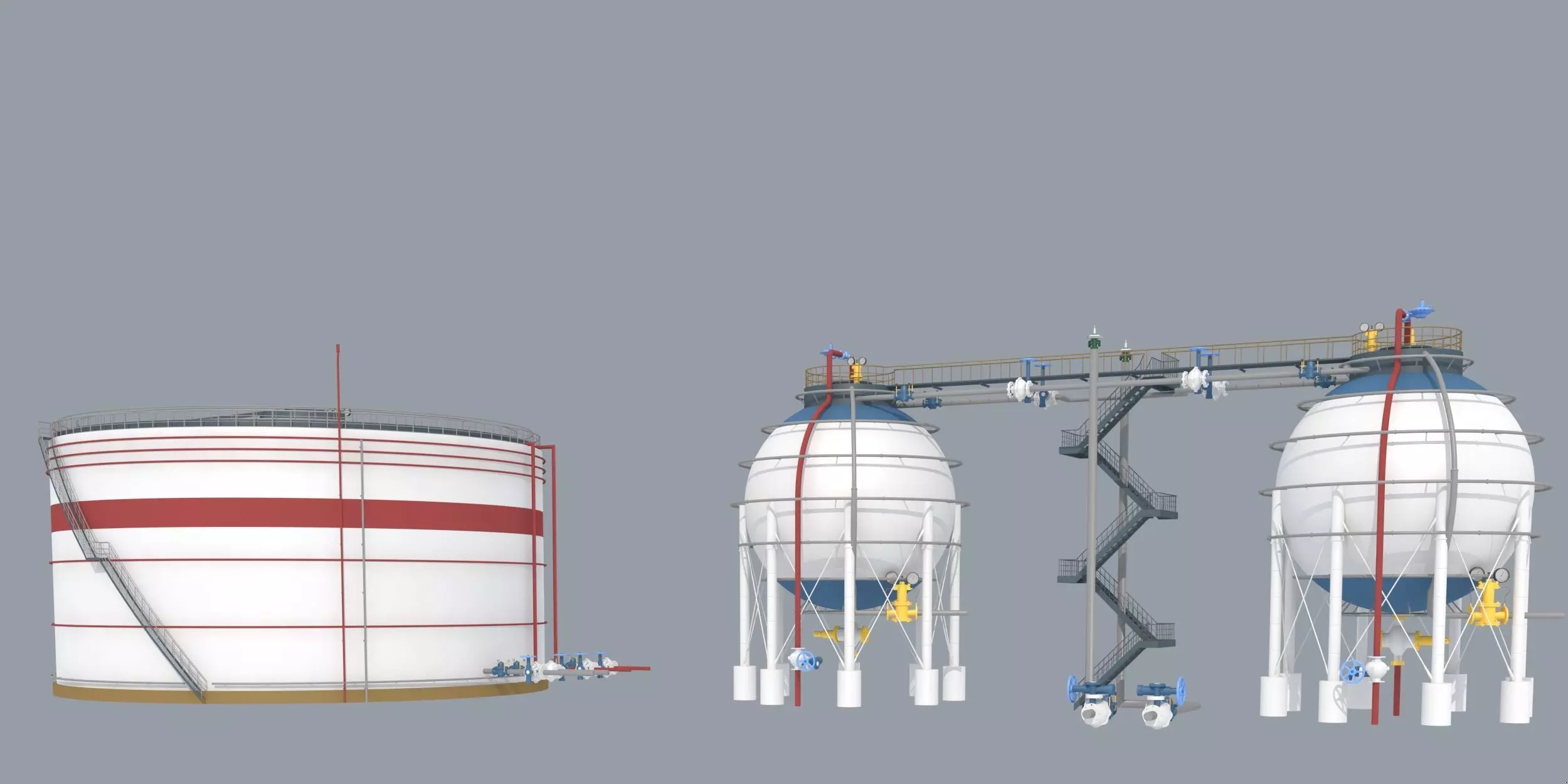 oil tanks 3D model_3