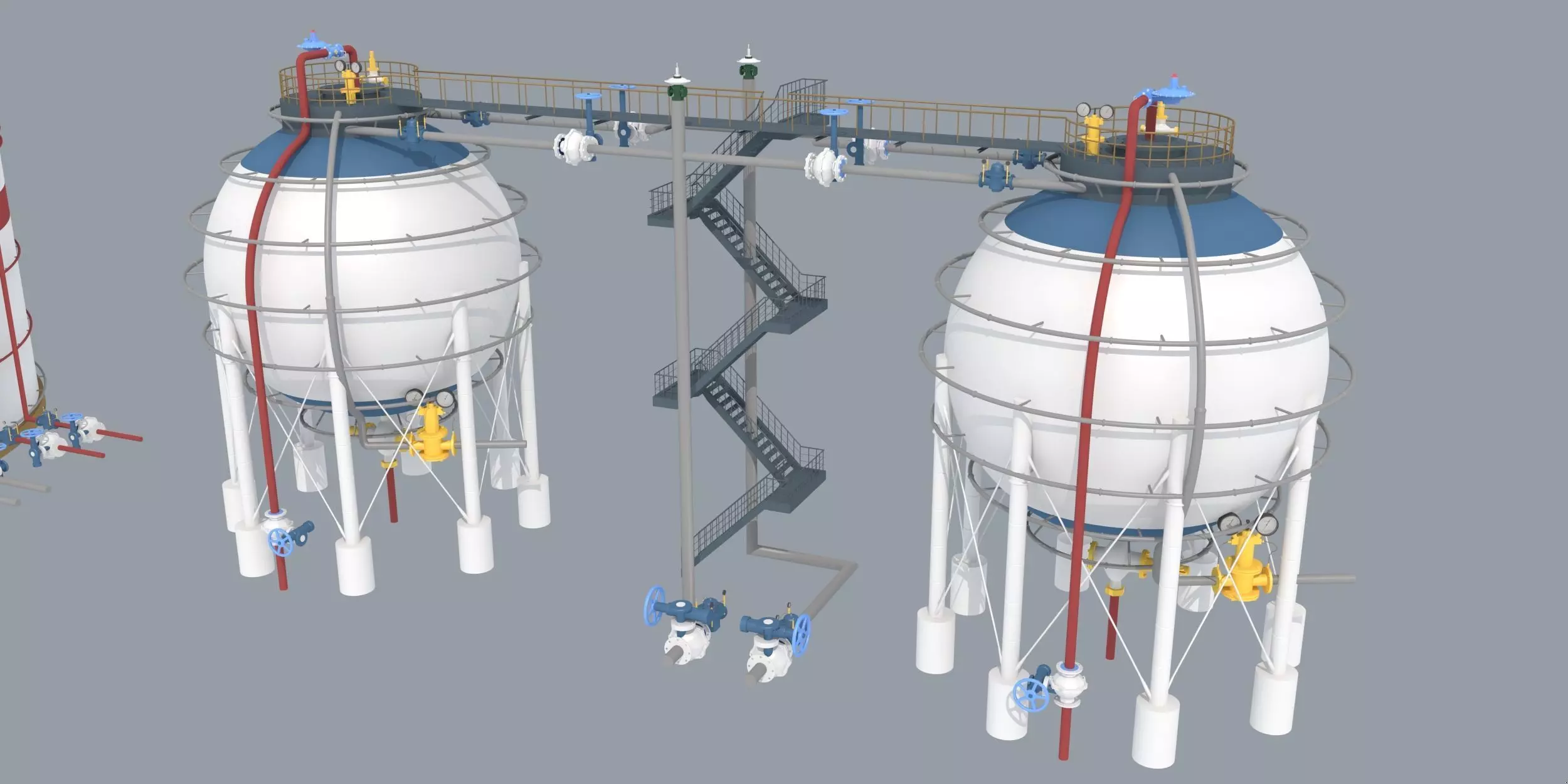 oil tanks 3D model_4