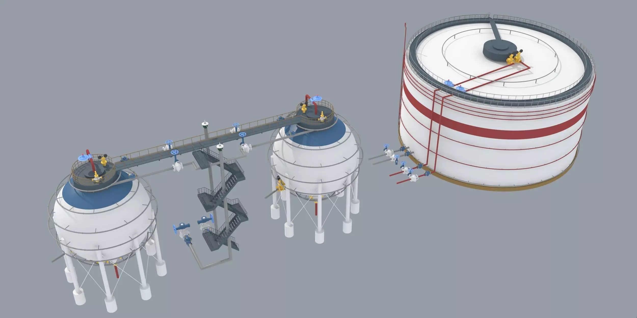 oil tanks 3D model_2
